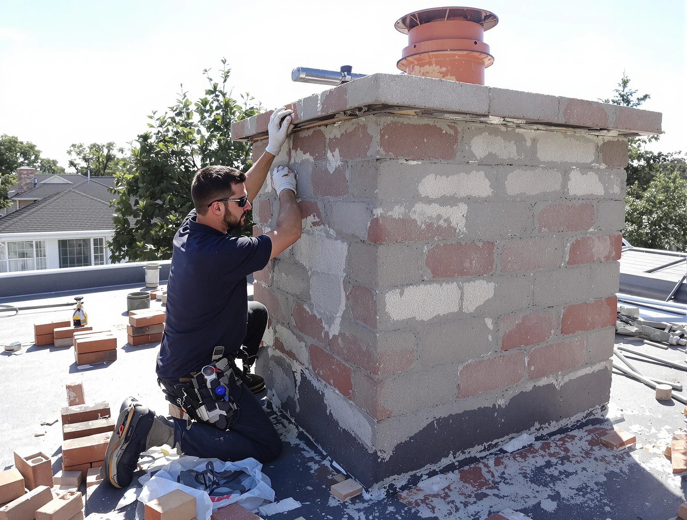 Advanced chimney repair process by Purcell Chimney Sweep in Purcell, OK