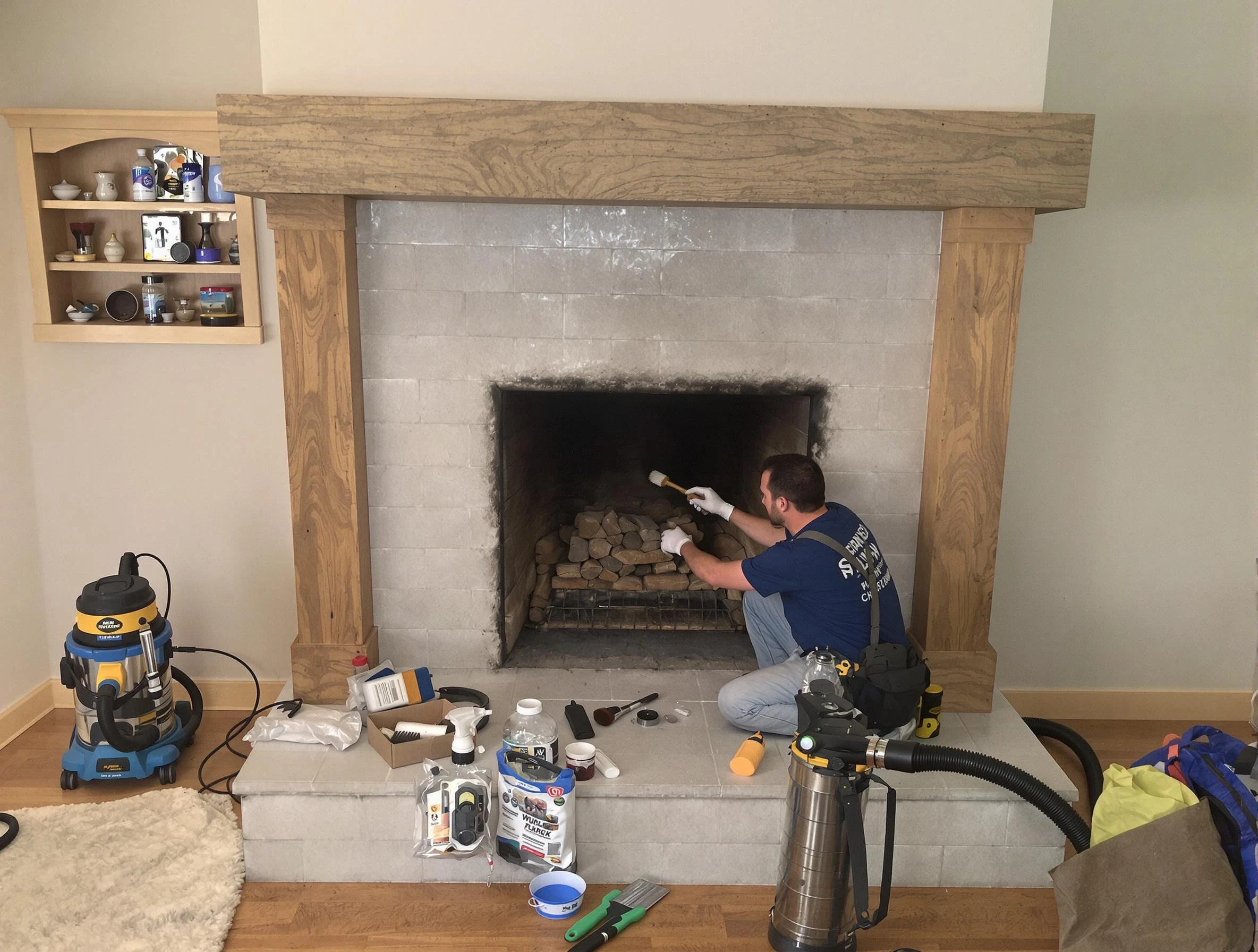 Detailed creosote removal process by Purcell Chimney Sweep in Purcell, OK