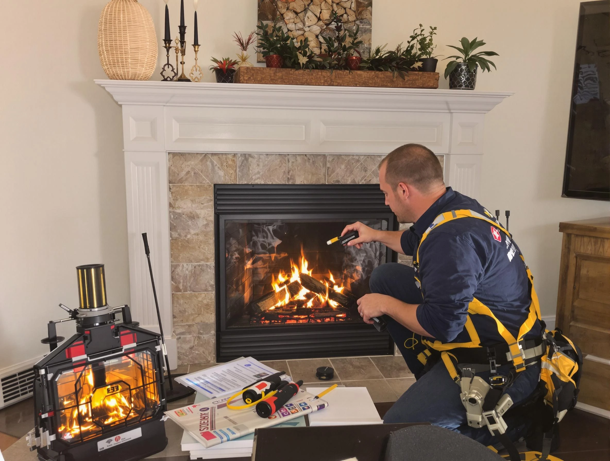 Safety-focused fireplace inspection by Purcell Chimney Sweep in Purcell, OK
